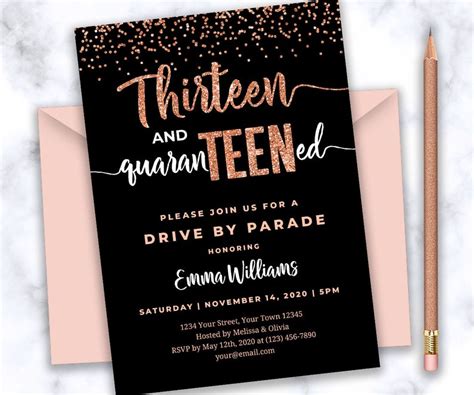 party invitations for 13th birthday